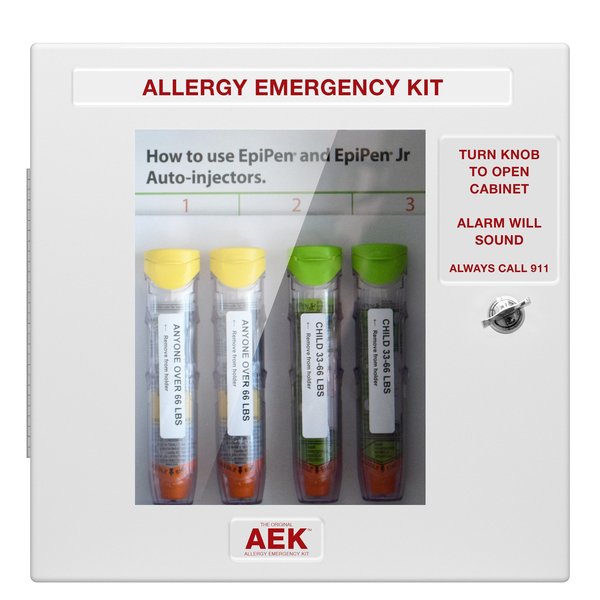 Aek Allergy Emergency Kit Lunchroom  Corridor Epinephrine Cabinet NonLocking EN9376